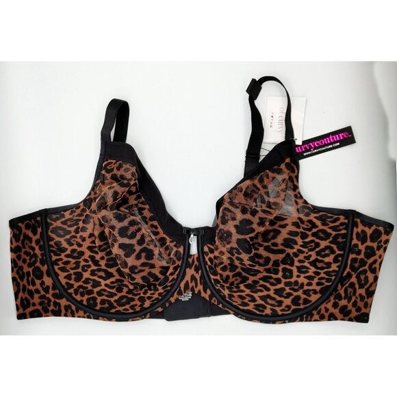 Curvy Couture 1311 Sheer Mesh Full Coverage Unlined Underwire Bra Size 46DDD - Picture 2 of 6